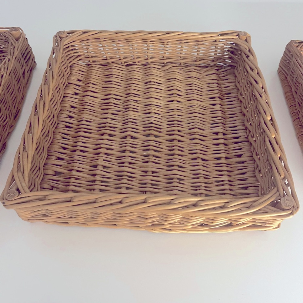Handmade European Rattan Storage Organizers. - Picture 5 of 7